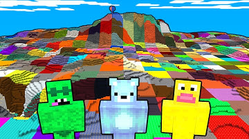 Minecraft, But Every Chunk is RANDOM BLOCK...