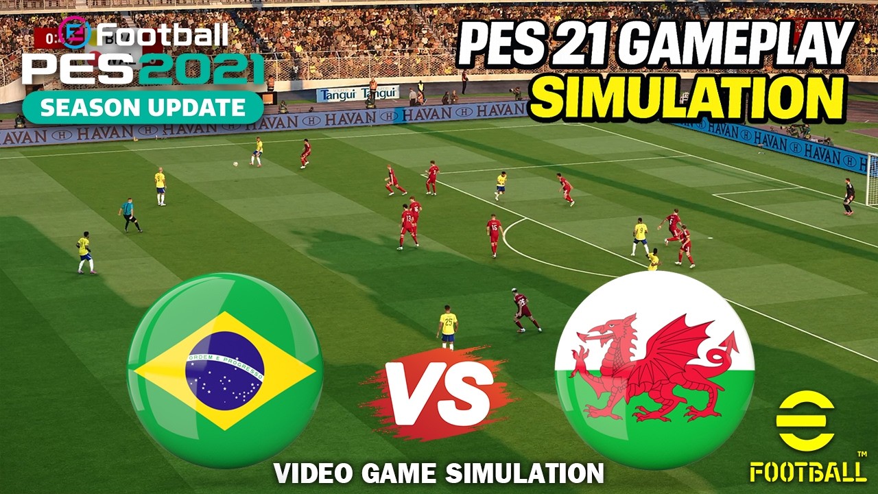 August 19, 2026 | BRAZIL vs WALES | eFootball PES 2021 Gameplay | Video Game Simulation