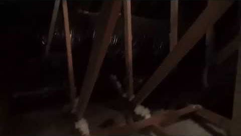 Be careful while walking around in an attic!