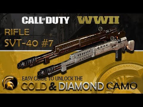 Call Of Duty WW2 - (GOLD Camo) #7 Rifle SVT-40 Easy Guide - Easy ...