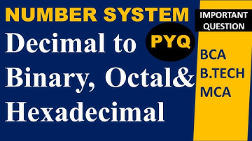 Convert Decimal to Binary, Octal & Hexadecimal | BCA Computer Architecture | Very Easy trick to solv