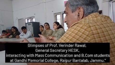 Interaction with Honourable General Secretary Prof. Virender Rawal (HESK)