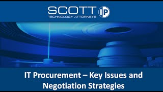 IT Procurement  Key Issues and Negotiation Strategies