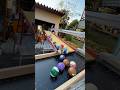 Marble run☆Silver hole circle + DIY wooden ramp Orange hole circle ramp5 #asmr