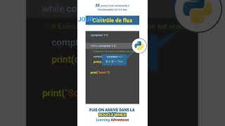 JOUR 10 POUR APPRENDRE À PROGRAMMER AVEC PYTHON ABOAVEZ-VOUS POUR PLUS DE VIDÉO #programmation #CODE