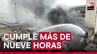Incendio en Mesa Redonda: se cumplen más de 9 horas del siniestro y aún no ha sido controlado
