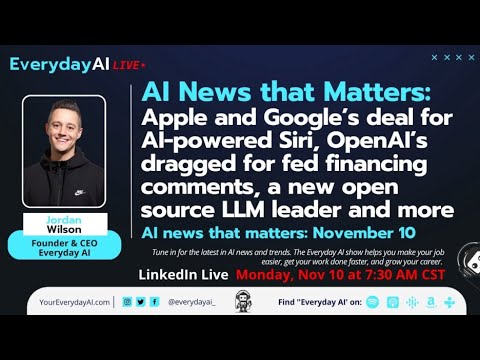 Apple and Google’s deal for AI-powered Siri, OpenAI’s flip flop on government backing & more AI news