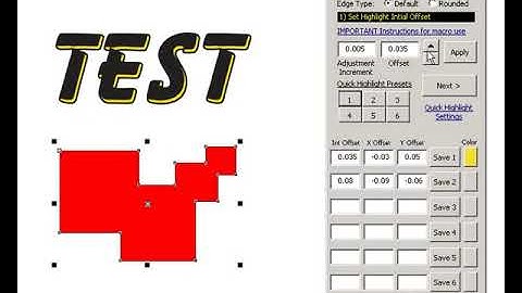 GDG Simple Highlights Macro Instructional How-to Video applicable to CorelDraw X6 & up
