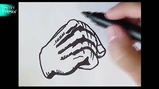 Как нарисовать Кулак Халка, How to draw fist of the Hulk