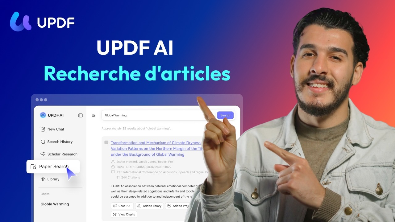 UPDF AI : Recherche d'articles Intelligente et rapide !