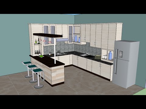 Sketchup tutorial interior design Kitchen YouTube