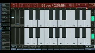 Playing Sweden by C418 on an Android synth sequencer