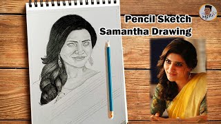 Drawing Hyper Realistic Sketch Of Actor Samantha Akkineni - Timelapse