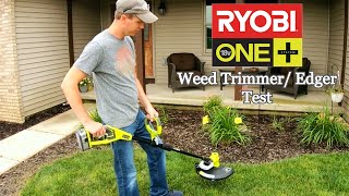 Ryobi P2080 String Trimmer/Edger Test | First time Using