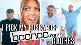 I PICK My HUSBAND'S Boohoo CLOTHES | Sam & Jay