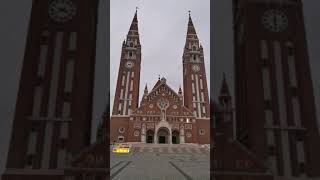 Bells ring at the Votive Church of Szeged