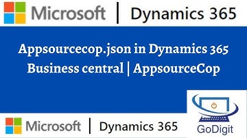 Appsourcecop.json in Dynamics 365 Business central | AppsourceCop