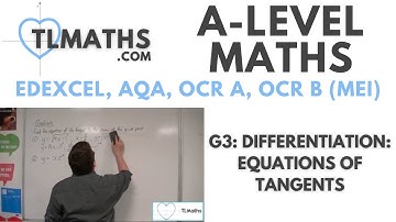 A-Level Maths: G3-04 Gradients: Equations of Tangents
