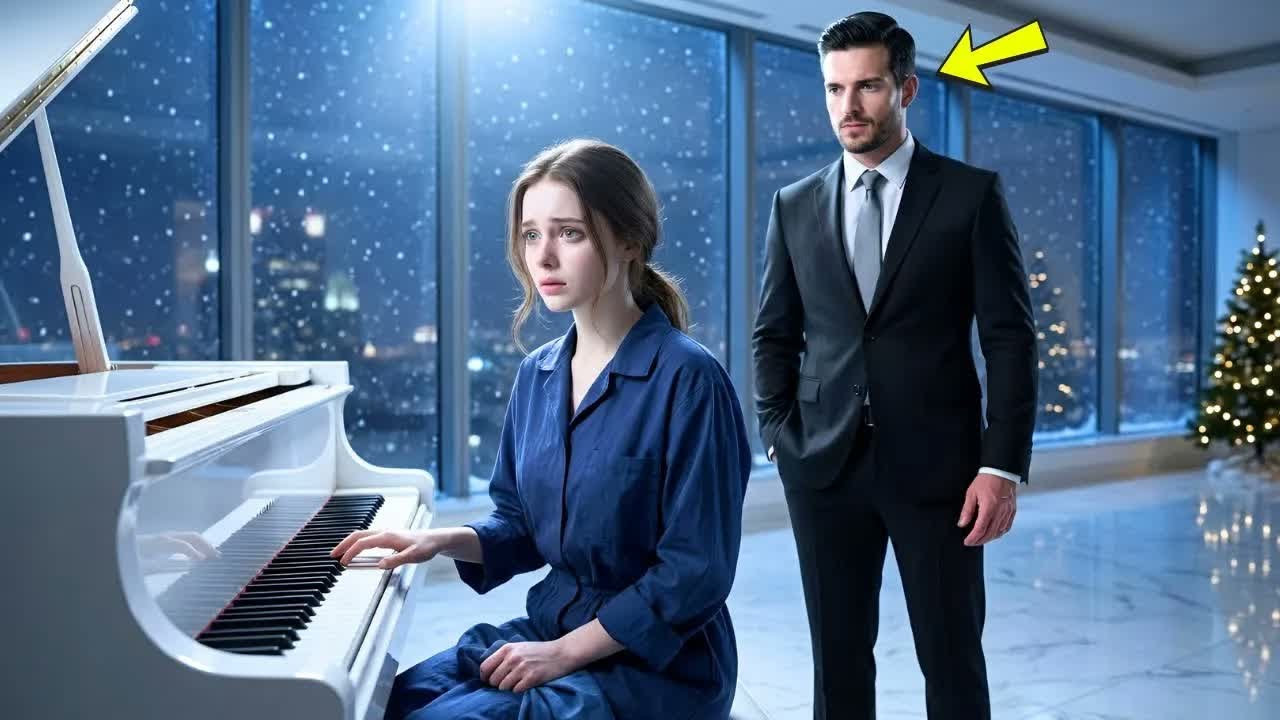 A Shy Cleaner Played a Christmas Melody — The CEO Froze, Recognizing the Song That Haunted Him