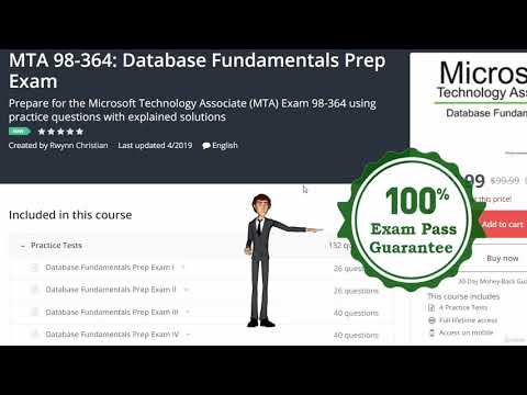 MTA 98-364: Database Fundamentals Prep Exam - learn Microsoft Certification