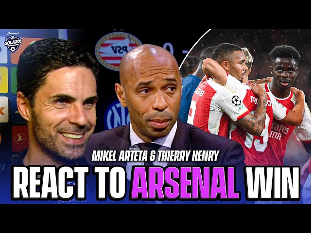 Mikel Arteta & Thierry Henry react to Arsenal's 4-0 win & return to the Champions League!
