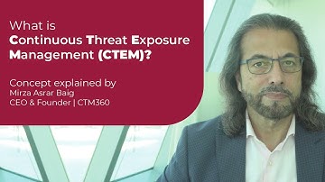 What is Continuous Threat Exposure Management (CTEM)? The concept explained by Mirza Asrar Baig.
