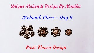 Learn Unique Flower Design In Easy Way ! Unique Mehendi Design By Monika ! #06