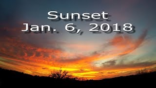 Beautiful Time Lapse Sunset - January 6, 2018 in 4K Video