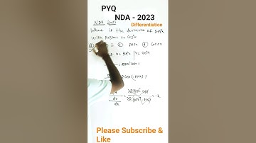 NDA -2023 Questions | Differentiation #nda #exam #officer #karnal #airforce #nda2024 @Leadupacademy