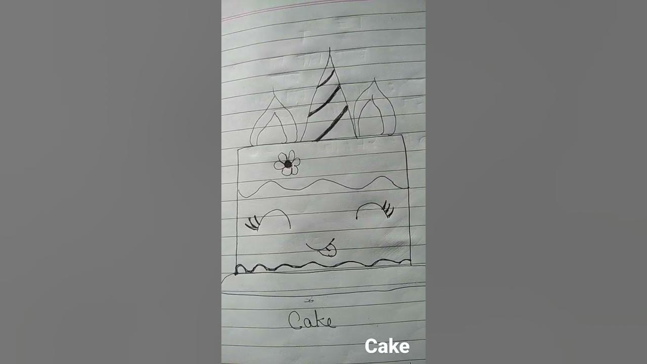 bacchon ke liye drawing cake - YouTube