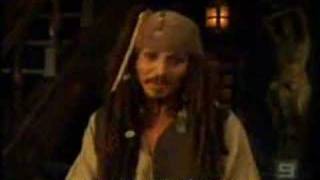 JOHNNY DEPP (as CAPTAIN JACK SPARROW) AND GEOFFREY RUSH