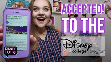 Accepted to the Disney College Program Spring 2020; Role Reveal! (2019)