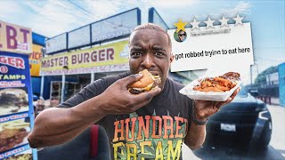 Eating At The MOST DANGEROUS Restaurant In Los Angeles | MONSTER BURGER !!!