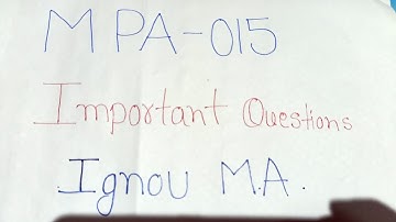 MPA -015 10 Most important question Hindi /English Ignou || Public policy and analysis || MPA-015 MA