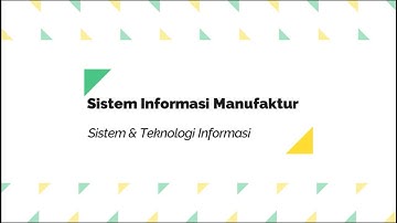 Sistem Informasi Manufaktur