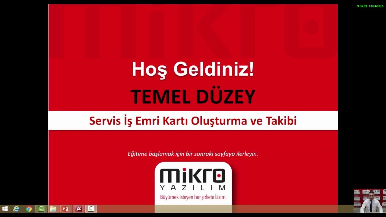 Mikro Yazılım Servis İş Emri Kartı Oluşturma ve Takibi Eğitimi