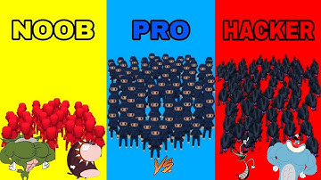 NOOB vs PRO vs HACKER Crowd City #2 Funny Gameplay Oggy And Jack Voice