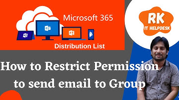 How to allow specific people to send email to groups in Office 365 Distributions