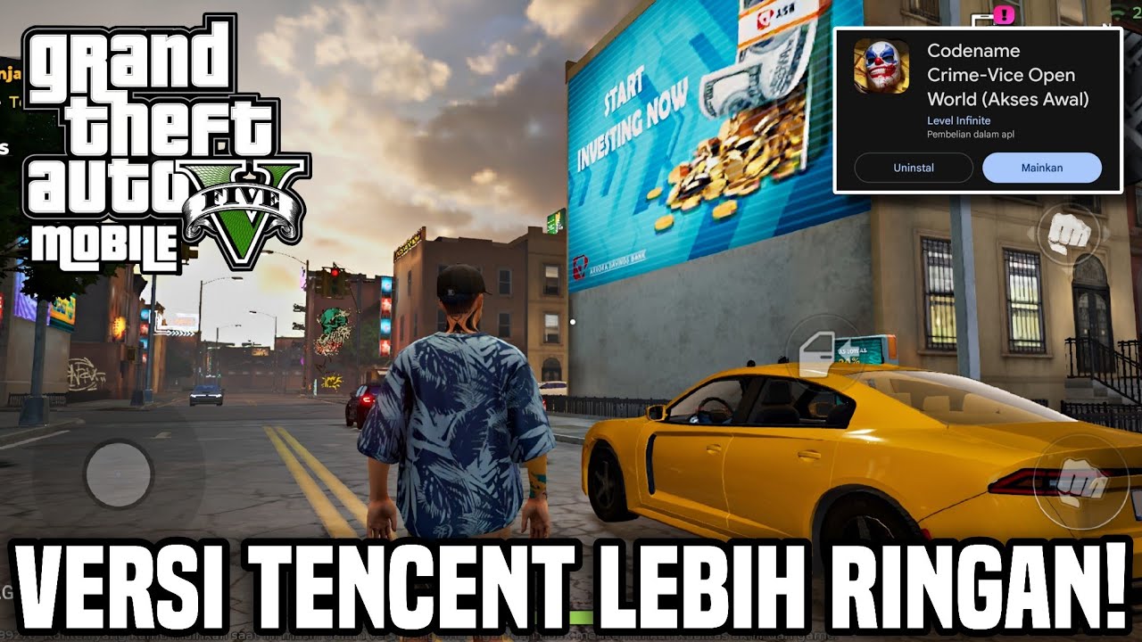 AKHIRNYA GTA V MOBILE LITE SUDAH BAHASA INDONESIA DI PLAYSTORE! Codename Crime Vice Open World AKHIRNYA GTA V MOBILE LITE SUDAH BAHASA INDONESIA DI PLAYSTORE! Codename Crime Vice Open World