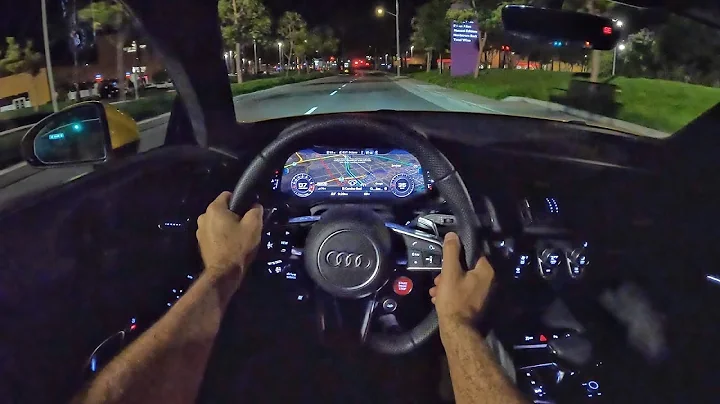 2022 Audi R8 Performance RWD Coupe POV Night Drive (3D Audio)(ASMR)