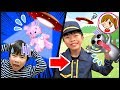 公園で宇宙人を捕まえろ！　かいちゃんのぬいぐるみを取り戻せ！　警察ごっこ　おもちゃ　お外遊び　寸劇