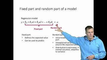 Multilevel and mixed models, random and fixed part