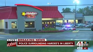 Liberty Hardee's evacuated due to standoff