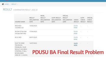 Shekhawati university ba final result not showing problem || ba final result not opening in pdusu