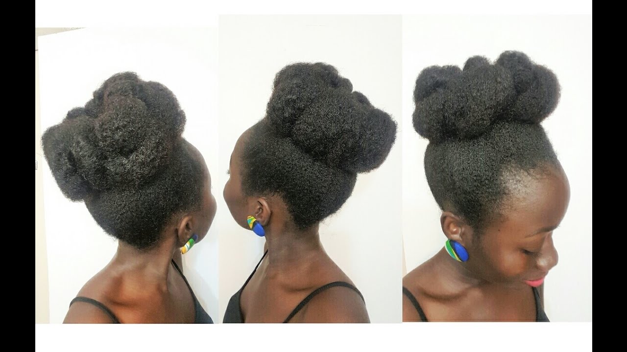 Big High Bun On Natural Hair | No Extensions Needed