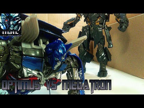 Transformers The Last Knight Optimus Prime vs Megatron - Stop-Motion (HD)