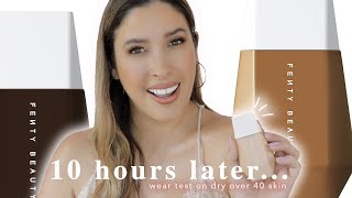 FENTY BEAUTY EAZE DROP BLURRING SKIN TINT Review 12hrs Wear Test on Dry Skin Humid Climate Shade 9