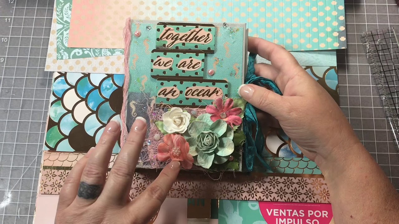 paper mache Project Share ~ Beach Themed Mini Album