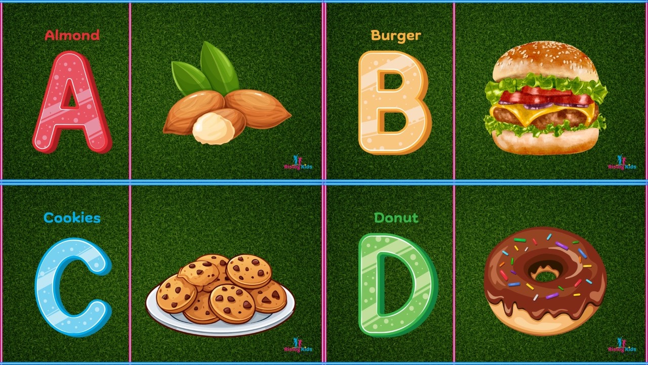 Abc Food Chart ABC Foods Song | Alphabet Food A-Z for Kids | Food Phonics Song for ...