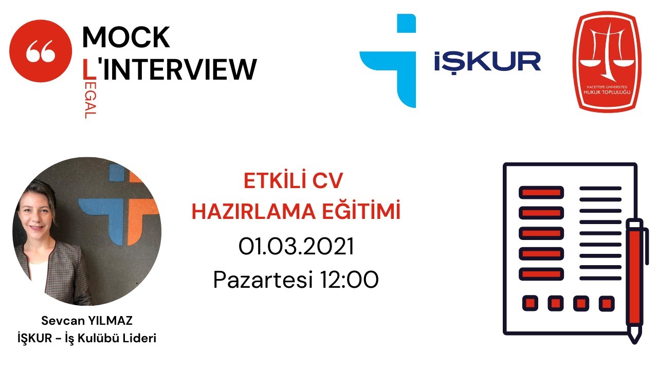 İŞKUR CV Hazırlama Atölyesi - Mock L'Interview